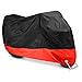 Waterproof Motorcycle Cover, Ohuhu All Season Motorcycle Covers with Lock Holes, Fits up to 108" Motors, for Honda, Yamaha, Suzuki, Harley (XX Large), Black-Red