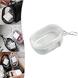 Mobile Phone Charger Organizer Bag,Data Cable Charger Storage Box,Travel Cable Organizer Transparent, Charging Cable Storage Bag, Clear Hard Shell Zipper Case for Purse and Travel (1pcs White)