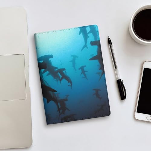 Couverture rechargeable cuir synthétique Hammerhead Sharks carnet A5 résistant usure - 3