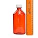 Oval Plastic Bottles - 12oz, Amber, CR caps - 12 pcs
