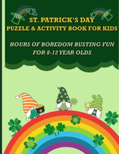 St. Patrick's Day Puzzle & Activity Book for Kids (8-12 Year Olds) Word search, Crosswords, Limericks ,Coloring and More