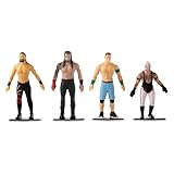 TCG Toys FleXfigs: WWE Superstars - 4 Character Pack - Wrestler Articulated Action Figures, Flex It - Pose It!, Collectible Toy Miniatures, Licensed, Kids 3+