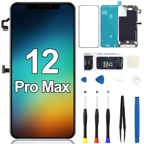 Écran iPhone 12 Pro Max complet A2342 avec outils pour remplacement de vitre tactile