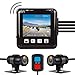 Produktbild VSYSTO Motorrad Dash Cam Dual 1080p Front- und Rückkameras WiFi 150 Grad Fisheye 2 Zoll Bildschirm WDR Wasserdichter DVR für Motorrad Nachtsicht G-Sensor Loop Aufnahme (B6D)