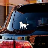 2er-Set Weiß, 10,2 cm Deutscher Schäferhund Decal-Aufkleber, K9-Polizeieinheit, Auto-Vinyl, Style b