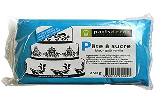 PATISDECOR Pate à Sucre Bleu Vanille 250 g Cover