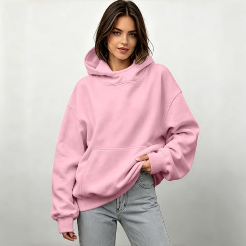 Funnel Neck Hoodie Women Oversized Mock Neck Sweatshirt Fall Clothes - image 2