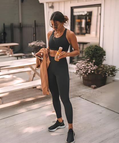 4 Pack High Waisted Leggings for Women - No See Through Tummy Control Cycling Workout Yoga Pants Reg & Plus3