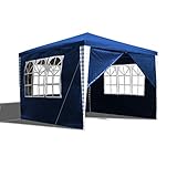 wolketon 3x3m Carpas Pabellón Estable Carpa para Fiesta toldo Gazebo con 3 Ventanas y 1 Puerta con Cremallera terraza