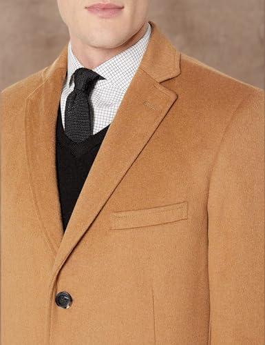Image of Adam Baker Men's Overcoat Single & Double Breasted Luxury Wool /Cashmere Full Length Topcoat
