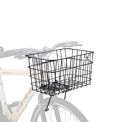 PANTHER (パンサー) 自転車フロントバスケット 取り外し可能 フォーク取り付け 折りたたみ自転車・ミニベロ対応など Vブレーキ適用 折りたたみ PFB-026 (Large size)