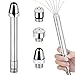 Shower Enema Douche Attachments Deluxe Aluminium Shower Head Anal/Vaginal Kit with Velvet Carry Bag(Silver)