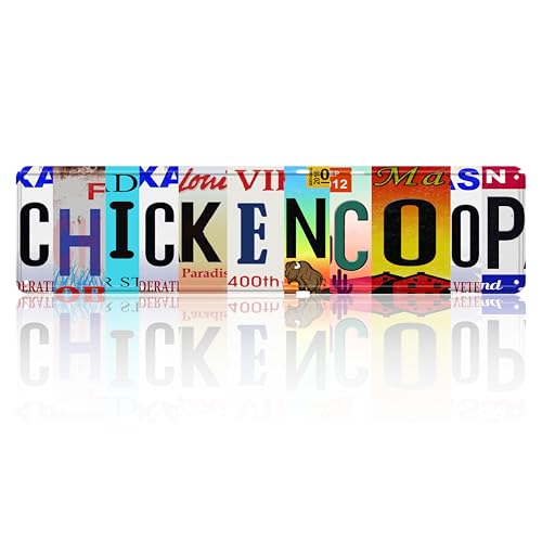 Vintage Road Tin Sign Chicken Coop Wall Art 16x4 in