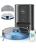 Vyzzle Robot aspirapolvere con funzione di pulizia 5500 Pa, aspirapolvere robot con stazione di aspirazione 3,5 l, robot aspirapolvere con stazione di aspirazione per peli di animali domestici