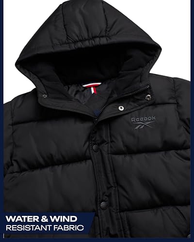 Reebok Boys Puffer Jacket - Heavyweight Wind & Water Resistant Fleece Lined Boys Winter Coat Quilted Insulated Winter Jacket4