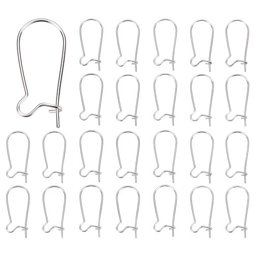 SUNNYCLUE 1Boîte 150PIÈCES 20mm Acier Inoxydable Crochet Boucle d'oreille Components d'oreille Rein Fil Crochet Boucle Résultats pour la Fabrication Bijoux Fils '