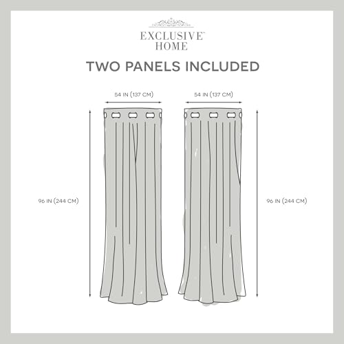 Exclusive Home Loha Linen Grommet Top Curtain Panel Pair, 54"x96", Blush by Exclusive Home - Image 4