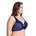 Curve Muse Women's Minimizer Unlined Underwire Bra with Lace Embroidery-2 Pack-Buttermilk Print,Blue Print-36C