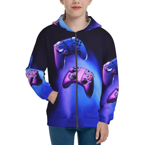 Play Gaming Kids Pullover Hoodies Boys Zip Up Sweatshirts Girls Athletic Clothes with Pocket3