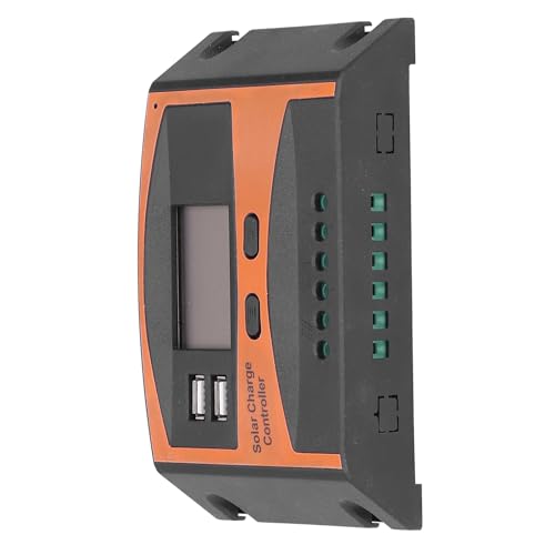 Image of 12V /24V Solar Charge Controller, PWM Solar Power Controller with Dual USB Ports, Digital Display for Solar Panel System, IP32 High Efficient Controlling Device for Lead (50A)