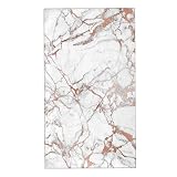 Toalla de mano con textura de mármol marrón y blanco, toallas decorativas multiusos para baño, cocina, gimnasio y spa, 27.5\