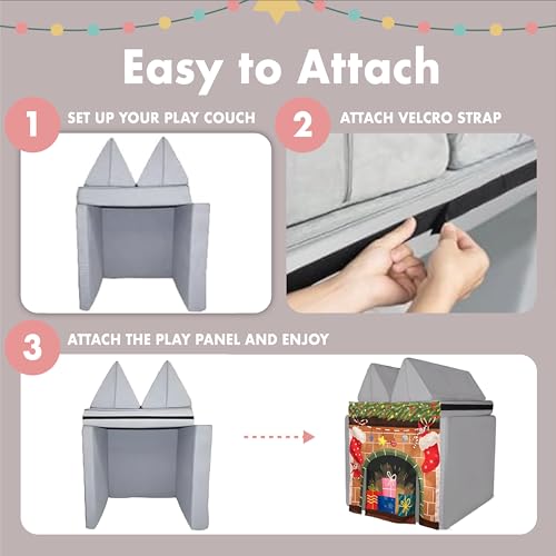 Image of Play Panel for Modular Play Couch Childrens Play Panel for Toddler (Sofa not Included) (Christmas Set)