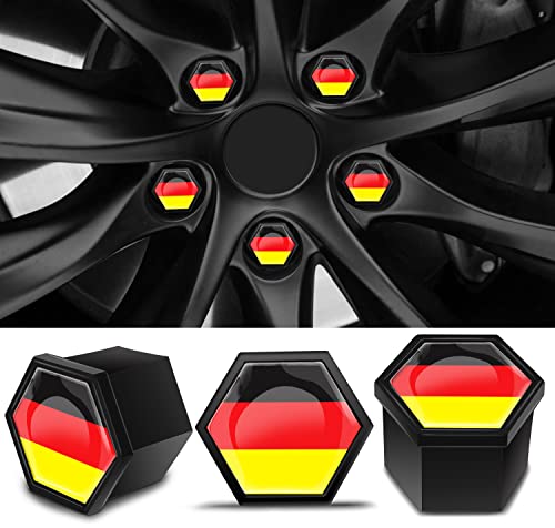 SkinoEu Wheel Nut Covers Locking Bolt Caps Universal Germany Flag 17mm NB 31