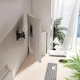 RICOO Uchwyt ścienny do monitora PC wychylny do 13-27 cali, uchwyt ścienny S7111, uchwyt do monitora, uchwyt na ekran, uchwyt ścienny do monitora 24 cale, VESA 75 x 75, 100 x 100 mm
