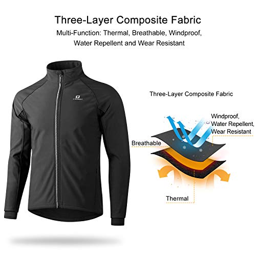 Cycling Bike Jackets for Men Winter Thermal Running Jacket Windproof Breathable Softshell Windbreaker2