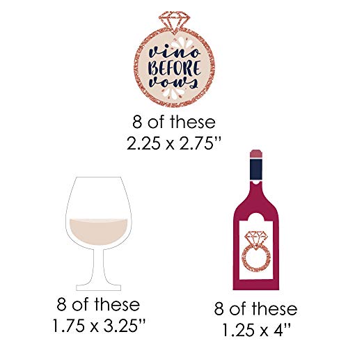 Decoración Pitillos Big Dot of Happiness Vino Before Vows miniatura 2