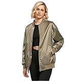 Urban Classics Damen Ladies Oversized Satin Bomber Jacket Jacke, softolive, L