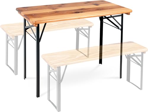 Table de jardin robuste pliante Stagecaptain BBT-117 avec surface laquée - 5