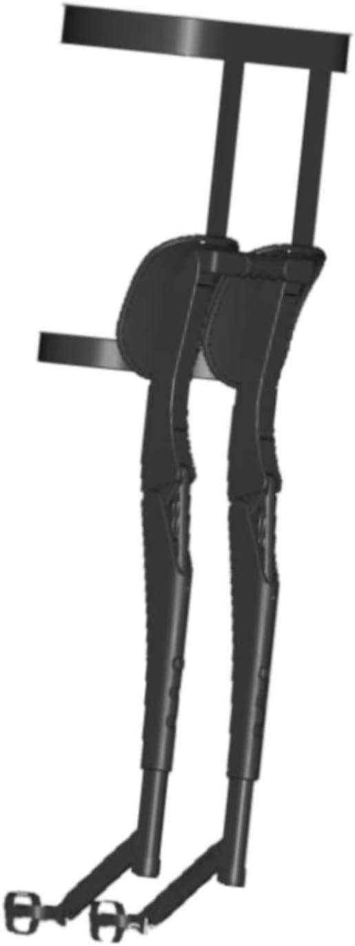 Wearable Chair Seat Folding Portable Ergonomic Multifunctional Camping Stool, Adjustable Height for Indoor Beach, Black