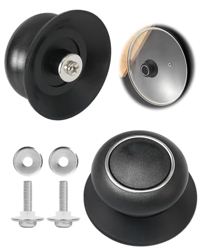 WINXMIN Maniglia Coperchio Casseruola Pomello,Coperchio Pentola Manico Coperchio Pentola Universale Manopola,Coperchio Pulsante In Bachelite,Pomelli Antiscottatura per Coperchio Della Pentola