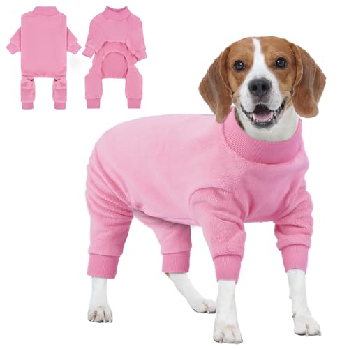 IECOii Large Dog Coat - Cozy & Warm, Stretchy Long Sleeve Dogs Pajamas Fleece Onesie for Winter, Pet...