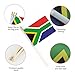 Ckexin 25Pack Small South Africa Flag Handheld Mini South African Flags on Stick 5x8 Inch