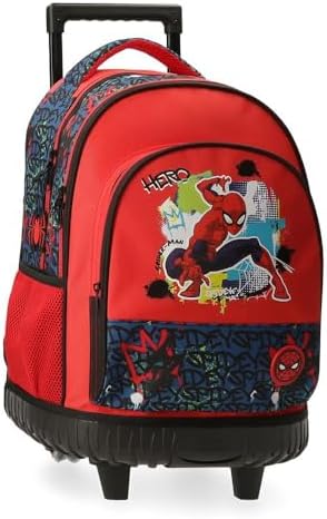 Disney Spiderman Urban Equipaje- Bolsa de Mensajero, Niños, Rojo