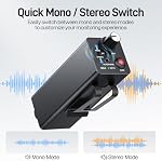 MELONARE Portable Wired in-Ear Monitor Amplifier, Headphone Amp with XLR/TRS Inputs, Mono/Stereo Mode & One‑Touch Mute Control, Personal IEM Amplifier for Drummer, Band, Studio (WM-1)