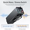 Melonare Portable Wired in-Ear Monitor Amplifier, Headphone Amp with XLR/TRS Inputs, Mono/Stereo Mode & One‑Touch Mute Control, in-Ear Monitor System for Drummer, Band, Studio (WM-1)