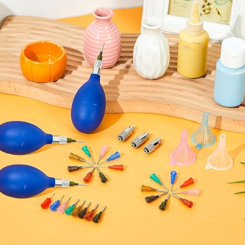 Altsuceser 108Pcs Pottery Tools with Slip Trailer Bottle, Pottery Precision Applicator Glaze Applicator Bottles for Clay with Assorted Fine Tip Replacement Filling Funnel Applicator Sets - Thumbnail 2