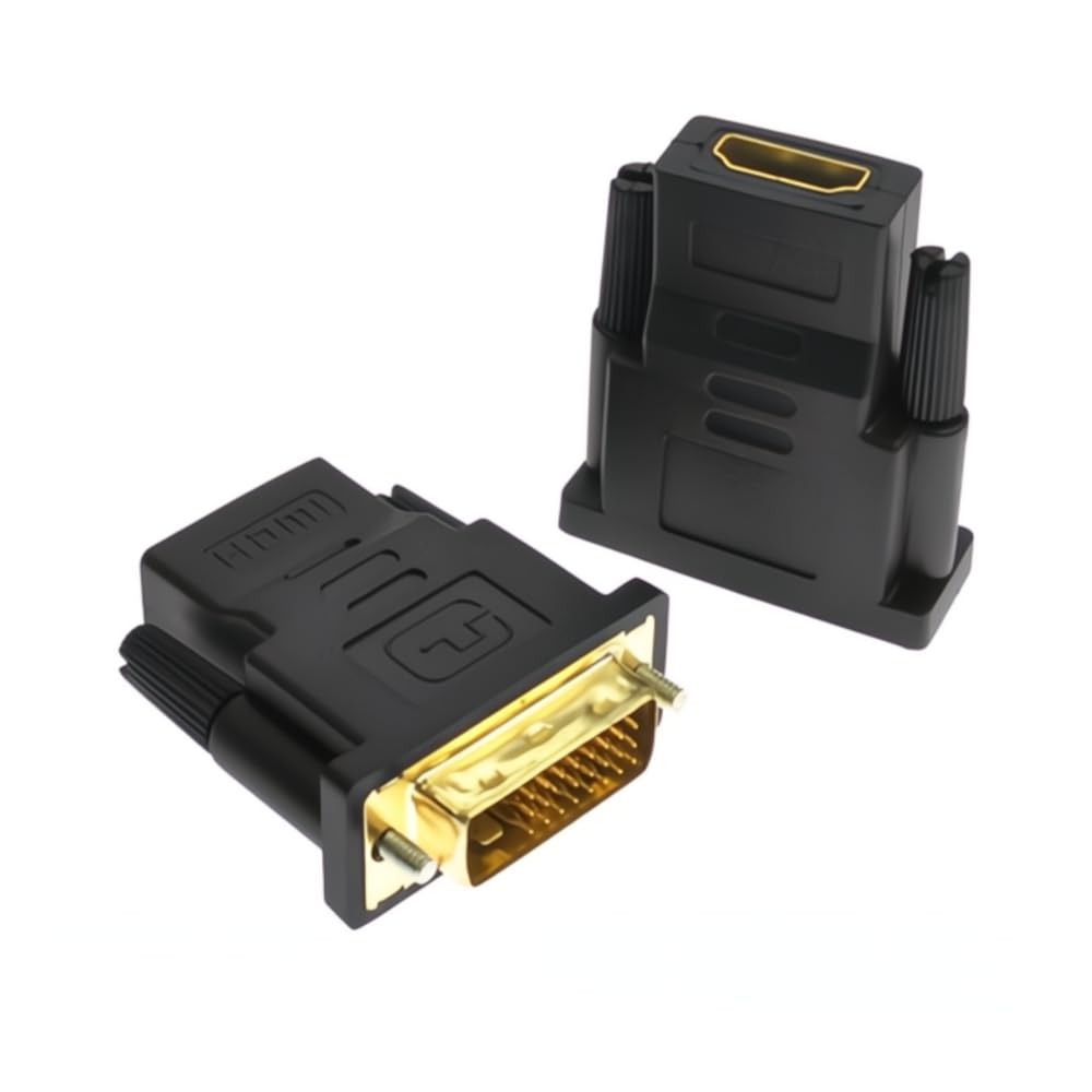 KUJOBUY DVI-I Dual-Link 24+5 Male to HDMI Female Adapter DVI to HDMI Adapter 1080p Converter PC Playstation TV DVD Full HD High Speed Blu-Ray Disc Gold-Plated (1 pcs)