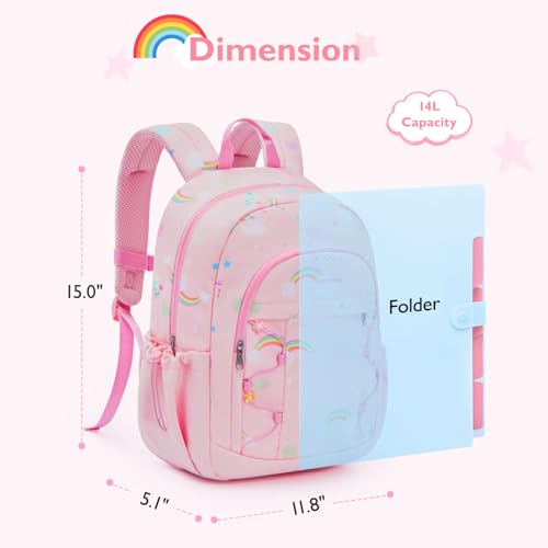 mommore Kids Backpack for Kindergarten Water Resistant Preschool Backpack Unicorn Girls Bookbag Age 3-6