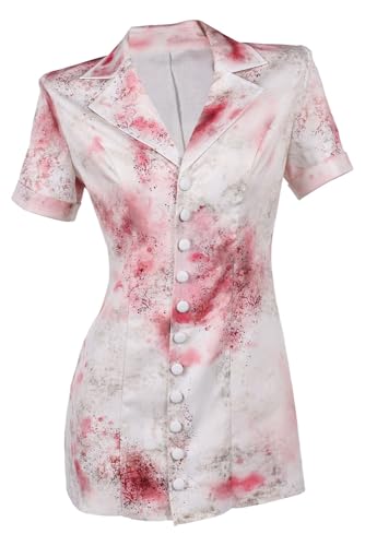 Silent Hills Cosplay Nurse Costume Mandarin Dress Bubble Head Nurse Uniform Adults Halloween Outfits Accessories