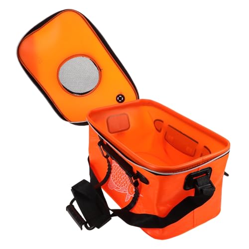 Anneome Foldable Fishing Bucket with Handle EVA Collapsible Live Fish Container for Outdoor Camping Hiking Freshwater Saltwater Fishing Trips