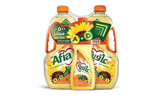 Afia Sunflower Oil 2 x 1.5Litre + 500 ml