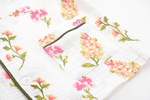 BINIDUCKLING Toddler Button Up Pajamas Summer Pjs for Girls Boys 18 Months - 12 Years4