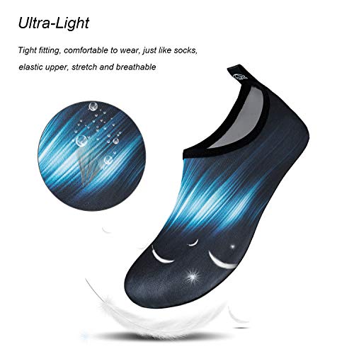 Image of WateLves Water Shoes for Womens Mens Barefoot Quick-Dry Aqua Socks for Beach Swim Surf Yoga Exercise New Translucent Color Soles