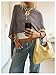 Milumia Women's Y2k Dolman Long Sleeve Poncho Sweater Cape Shawl Wrap Asymmetrical Sheer Tops Brown Large