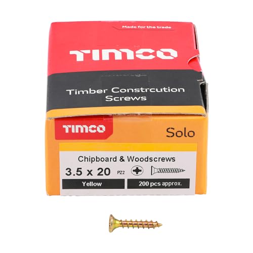 Image of 200 Pcs Box of Wood Screws Double Countersunk General Purpose (3.5mm x 20mm)