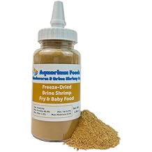 Brine Shrimp Powder-Small Bits Fry & Baby Food, for Freshwater Fish, Marines, Baby Pond Fish, Corals, Anemones, All Tiny Nanos, Fry and Babies...1.8oz Med Squeeze Bottle
